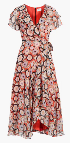 TEMPERLEY LONDON - Crochet Print Wrap Dress - Designer Dress hire