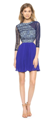 THREE FLOOR - Blue Lace Mini Dress - Rent Designer Dresses at Girl Meets Dress