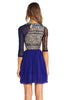 THREE FLOOR - Blue Lace Mini Dress - Designer Dress hire