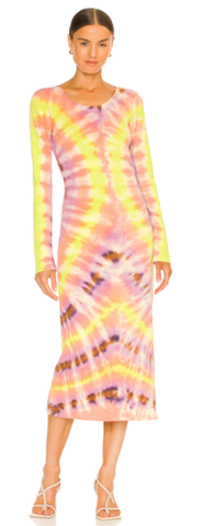 RAQUEL ALLEGRA - Fitted Tie Dye Dress - Designer Dress hire