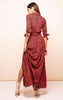 DANCING LEOPARD - Dove Dress Red Leopard - Designer Dress hire