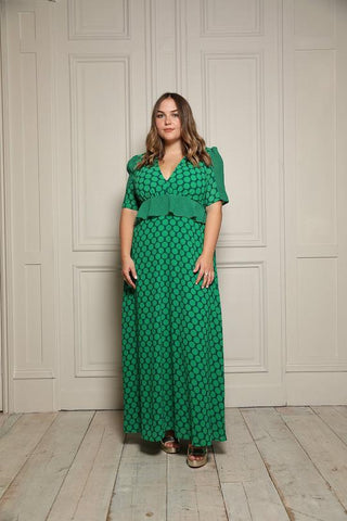 TWISTED WUNDER - Gloria Green Hexagon Dress - Designer Dress hire
