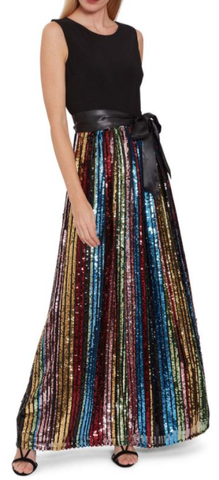 GINA BACCONI - Aga Sequin Maxi Dress - Designer Dress hire