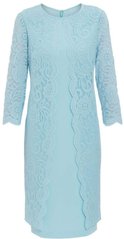 GINA BACCONI - Clarabelle Lace Dress Blue - Designer Dress hire