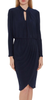 GINA BACCONI - Jeanlee Jersey Dress Navy - Designer Dress hire