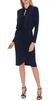 GINA BACCONI - Jeanlee Jersey Dress Navy - Designer Dress hire