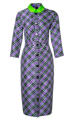ROKSANDA ILINCIC - Checked Purple Dress - Designer Dress hire