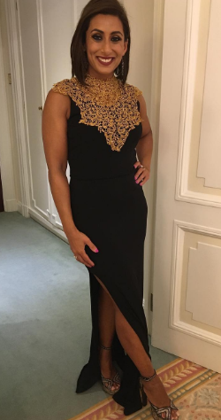 DARK PINK - Joy Halter Maxi Dress - Designer Dress hire