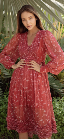 ANNE LOUISE - Midi Sweetheart Dress - Designer Dress hire
