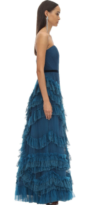 Ruffled Tulle Gown Rent Marchesa Notte dresses Girl Meets Dress