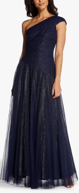 Shirred Tulle Gown Rent Adrianna Papell Girl Meets Dress