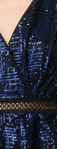Self Portrait - Sequin Check Tiered Dress - Designer Dress hire