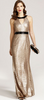 QUIZ - Dark Green Sequin Wrap Dress - Designer Dress hire 