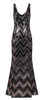 HOTSQUASH - Zig Zag Sequin Gown - Designer Dress hire