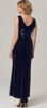 HOTSQUASH - Velvet Navy Pleat Dress - Designer Dress hire