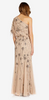 ADRIANNA PAPELL - One Shoulder Beaded Gown - Designer Dress hire