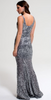 HOTSQUASH - V Sequin Silver Gown - Designer Dress hire