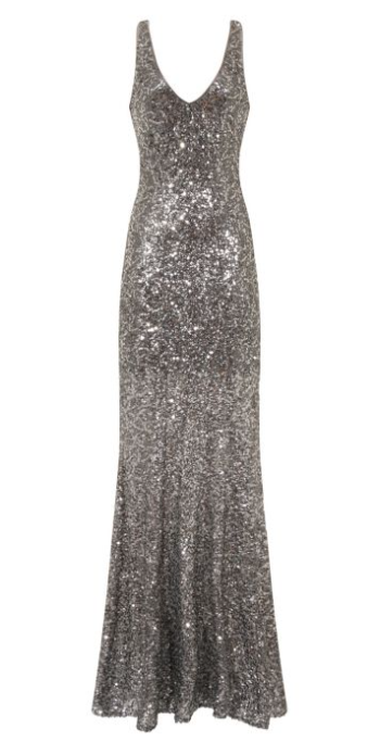 Black and silver gown best sale