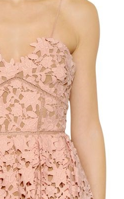 Self Portrait - Azaelea Pink Lace Dress - Designer Dress hire