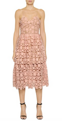 Self Portrait - Azaelea Pink Lace Dress - Designer Dress Hire