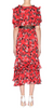 Self Portrait - Floral Printed Midi Dress - Designer Dress hire