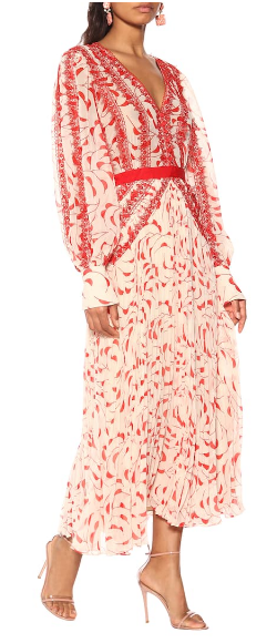 Self portrait crescent midi hotsell dress