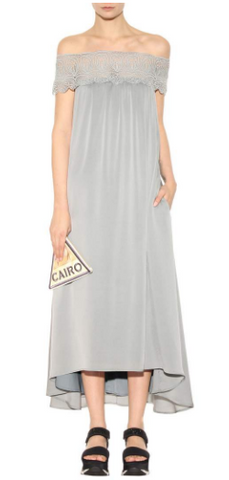 Self Portrait - Lace Trimmed Maxi Dress - Designer Dress hire