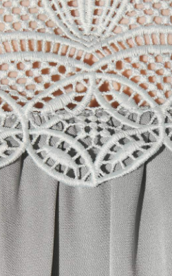 Self Portrait - Lace Trimmed Maxi Dress - Designer Dress hire