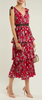 Self Portrait - Pleated Floral Midi Dress - Designer Dress hire