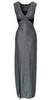 LITTLE MISTRESS - Wrap Front Dress Silver - Designer Dress hire 