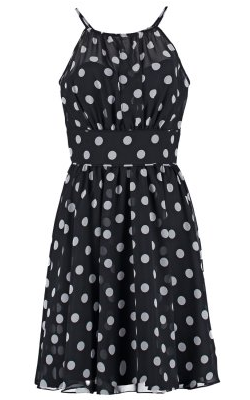SWING - Spotted Black Dress - Designer Dress hire
