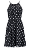 SWING - Spotted Navy Dress - Designer Dress hire 