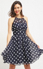 SWING - Spotted Navy Dress - Designer Dress hire