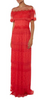 TADASHI SHOJI - Bardot Lace Maxi Dress - Designer Dress hire