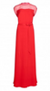 SILK FRED - Rose Ruched Dress Red - Designer Dress hire 