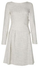 THE FOLD - Camelot Dress White Tweed - Designer Dress Hire