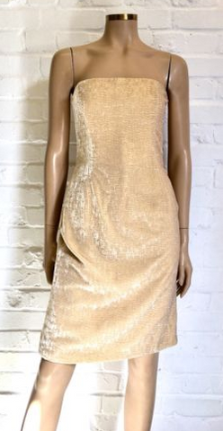 TOMASZ STARZEWSKI - Crushed Velvet Bustier Dress - Designer Dress hire