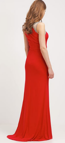 UNIQUE - Lipstick Red Gown - Designer Dress hire