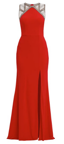 UNIQUE - Lipstick Red Gown - Designer Dress hire
