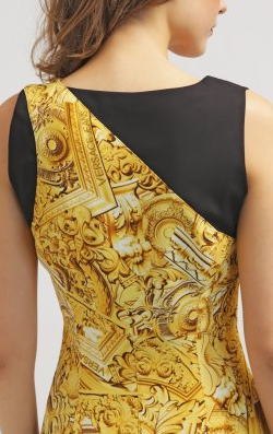 VERSACE JEANS - Gold Shift Dress - Designer Dress hire