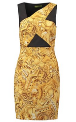 VERSACE JEANS - Gold Shift Dress - Designer Dress Hire