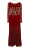 ADRIANNA PAPELL - Velvet Beaded Midnight Gown - Designer Dress hire 