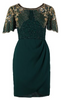 BCBGMAXAZRIA - Chartreuse Pleated Dress - Designer Dress hire 