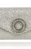 WILBUR AND GUSSIE - Alice Silver Glitter Clutch - Designer Dress hire