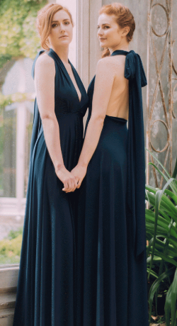 WILLOW & PEARL - Willow Multiway Navy Dress - Designer Dress hire