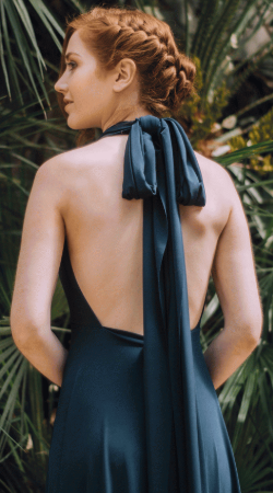 WILLOW & PEARL - Willow Multiway Navy Dress - Designer Dress hire