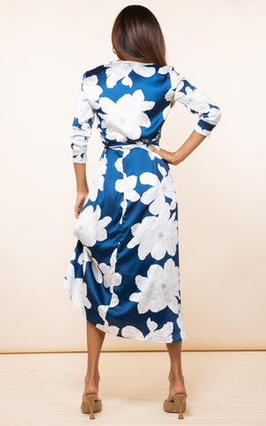 DANCING LEOPARD - Yondal Dress Navy Bloom - Designer Dress hire