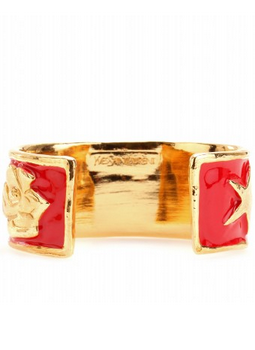 YVES SAINT LAURENT - Ycons Enamel Cuff - Designer Dress hire
