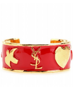 YVES SAINT LAURENT - Ycons Enamel Cuff - Designer Dress hire
