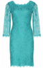 DIANE VON FURSTENBERG - Zarita Lace Dress Teal - Designer Dress hire